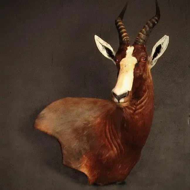 Wall pedestal mount of an African game animal by Karoo Animal Art Studio